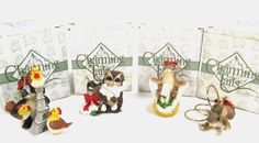 Charming Tails Ornaments '12 days Of Christmas' Four Ornaments