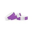 WristCo Purple Tyvek Wristbands for Events - 500 Count - Comfortable Tear Resistant Paper Bracelets ID Wrist Bands for Concerts Festivals Admission Party Identification