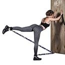 INNSTAR Booty Resistance Band Glute Cord Cable Machine for Hip Home Workout Cable Kickbacks with Instructions & Carry Bag 70 LBS