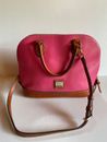 Dooney & Burke bright pink leather tote/ shoulder bag