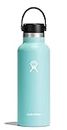 HYDRO FLASK - Water Bottle 532 ml (18 oz) - Vacuum Insulated Stainless Steel Water Bottle with Leak Proof Flex Cap and Powder Coat - BPA-Free - Standard Mouth - Dew