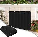 39x32 Inch Fireplace Blocker Blanket Stops Overnight Heat Loss-Fireplace Draft Stoppers-Fireplace Cover with Hook and Loop Tapes for Save Energy Black