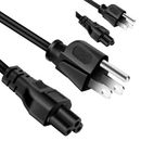 5 Core Extra Long Power Cord 6ft 2 Prong Non-Polarized AC Wall 2 Slot Replacement Cable 2 Pieces | 1 H x 7.5 D in | Wayfair PP 1001 2 Pcs