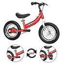Qiani Balance Bike 2 in 1 for Toddlers,Kids 2-7 Years Old,Balance to Pedals Bike,12 14 16 inch Kids Bike,with Removable Pedals,Training Wheels,Adjustable Seat,Brake,red Blue Pink (Red, 16 inch)