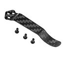 Luxury Carbon Fiber Knife Replacement Clip - 1 Piece 3-Hole Titanium Alloy Deep Carry Pocket Back Clip with Screws for Spyderco PM2, Manix, Delica, and More
