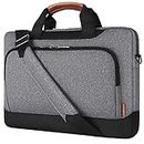 DOMISO 17-17.3 Inch Laptop Sleeve Business Briefcase Laptop Shoulder Bag Compatible with 17" Laptops/17.3" HP Pavilion 17/MSI GS73VR Stealth Pro/Dell Inspiron 17/Acer/ASUS,Grey