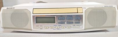 SONY Under Cabinet Radio AM/FM CD Player Alarm Model ICF-CD513 White - Used