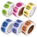 EXCEART 6 Rolls Decals Circle Stickers tag Discount Stickers self-Adhesive Labels Round Store Stickers Retail Store Stickers Applique Label Sticker Signage The Circle Coated Paper