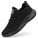 BUBUDENG Men's Trainers Fashion Sneakers Walking Casual Running Shoes Gym Sport Tennis Shoes Black,10 UK(Label Size: 45)