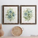 Gracie Oaks Greenery I - Picture Frame Painting Print Set on Canvas Canvas, Solid Wood in Black/Blue/Green | 31.5 H x 23.5 W in | Wayfair