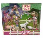 Li'l Zoo Pals barbie, Kelly, Stacie with Farm Animals 1998 MFR 19625 Sealed