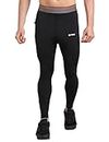 GYMIFIC Fitness Men's Tight, Compression Lower, Gym Tight, Cycling Tight, Yoga Pant, Jogging Tights (Large, Grey)