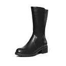 DREAM PAIRS Women's Black Riding Combat Motorcycle Mid Calf Winter Boots Size 5 Truly