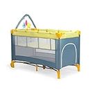 Luvlap Elegant Baby Playpen Playard for Kids/Toddlers, Folding Baby Bed Cum Cot/Convertible Crib - (Yellow)