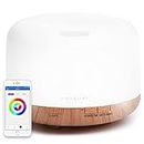 ASAKUKI Smart Wi-Fi Essential Oil Diffuser, App and Voice Control Compatible with Alexa, 500ml Aromatherapy Humidifier for Relaxing Atmosphere in Home Office Bedroom Gold