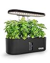 iDOO Hydroponics Growing System, 10 Pods Indoor Herb Garden Kit with LED Grow Light, Automatic Timer Smart Garden for Home Kitchen, Water Shortage Alarm, 37cm Height Adjustable Germination Kit