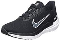 Nike Men's Air Winflo 9 Sneaker, Black/White/Dark Smoke Grey, 9