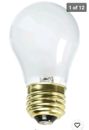 A15 15W FROSTED ROUGH SERVICE APPLIANCE BULB -- CASE of 120