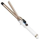3/4 Inch Extra Long Barrel Curling Iron,Long Barrel Curling Wand Dual Voltage, Ceramic Tourmaline Coating with LCD Display, Hair Curler Iron with 4 Heat Setting