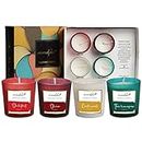 Aromahpure Fragrance Candles Set-2 (4 X 60g Each)(100% Soy Wax) - Dark Flirt, Divine, Earth SCENTS, Thai Lemongrass Fragrance Candles for Home & Gift Sets