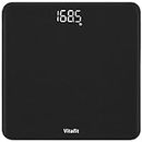 Vitafit Digital Bathroom Scales for Body Weight, Weighing Professional Since 2001, Clear LED Display and Step-On, 3*AAA Batteries Included,28st/400lb/182kg, Spray Silver Black