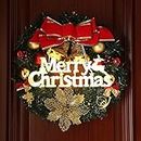 BLOOMWIN Merry Christmas Sign Lighted 11" Battery Powered (Not Included) Warm White Christmas Hanging Ornament for Xmas Tree Wreath Front Door Window Wall Home Farmhouse Decor Christmas Decorations