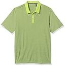 adidas Golf Heat.rdy Striped Polo Shirt, Solar Yellow/Grey Two, Small