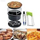 7 Pcs Air Fryer Kitchen Accessories Set Chips Baking Basket Pizza Pan Home Kitchen Tool