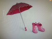 American Girl Rainy Day Set MYAG NIB Umbrella, Rubber Boots
