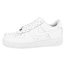 Nike Air Force 1 (GS), Zapatos de Baloncesto Niños, Blanco (White/White/White 117), 38 1/2 EU