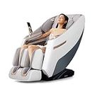 RELAX4LIFE Elektrischer Massagesessel für Ganzkörper, Zero Gravity SL-Schienen-Massageliege mit 12 Automatik-Modi, Massagestuhl mit Luftdruckmassage/Rückenheizung/Fußrollen/Bluetooth