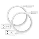 iPhone Ladekabel 2M, 2er Pack (6 ft) [Apple MFi Zertifiziert] Ladegerät Lightning auf USB Kabel Kompatibel iPhone 12/11 Pro/11/XS MAX/XR/8/7/6s/6/plus,iPad Pro/Air/Mini,iPod (2M, Weiß)