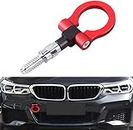 AAKICHI Universal Car Front Tow Hook Screw-on Heavy Aluminum 16mm Tow Hook Front Rear Racing Style for Car's & SUV's (Red)