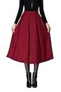 BHUTAIYA Red Color Designer Fancy Skirt for Women (34, Red)