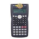 deli WD82DMS Scientific Calculator with | 3 Years Warranty | 240 Functions and 2 Line LED Display | ANS Function, Fractional Arithmetic Function - Navy