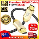 HDMI Cable 15M 10M 5M 3M 2M 1M 8K 4K Ultra HD Cord for HD TV XBOX PS5/4 Switch