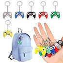 Zulbceo 6 PCS Gaming Keyring,Gaming Keychain Boys Keyrings Video Game Controller Keyrings,for Party Bag Fillers, Interesting Video Gaming Handle Pendants for Game Party Birthday Gift Boys Girls
