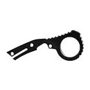 Back Spacer for Spyderco Delica C11, Black Anodized Aluminum Alloy Quick Draw Ring, Premium Custom-made Signet Ring