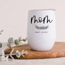 Koyal Wholesale Personalized Mother's Day 21 Oz Insulated Stainless Steel Wine Tumbler Stainless Steel in Gray/White | 4.3 H in | Wayfair A3PP05221