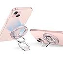 ESR Magnetic Phone Grip, Magsafe Ring Compatible with MagSafe Phone Stand, Phone Ring Holder, Magnetic Phone Accessories with Adjustable Stand, for iPhone 15/14/13/12 Series, Pastel Pink