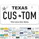 Mini License Plates, Personalized License Plates, Custom for Car, Bikes, ATV, Kids Car, Golf Cart, Jeep, 3x6 Inch, Rust-Free Fade Resistant Aluminum, USA Made by My Sign Center (Texas)