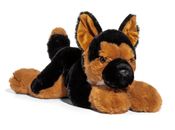 FAO Schwarz  Toy Plush  lying   38cm GERMAN SHEPHERD age 0+ Brown Black dog NEW