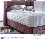 Pocket 4000 Spring Mattress Luxurious Orthopaedic 3ft 4ft6 Double 5ft King 6ft