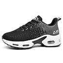 Autper Women's Air Athletic Tennis Running Sneakers Lightweight Sport Gym Jogging Breathable Fashion Walking Shoes(US 5.5-10 ), Black 4, 10 US