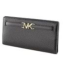 Michael Kors Large Snap Leather Wallet, Black, Black, Wallet