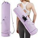 Yogatasche mit Nassfach und Flaschentasche Sporttasche Damen Verstellbarer Schultergurt Gym Yoga Tasche für Pilates Yogamatten & Yoga-Zubehör, Lila(Patent Angemeldet)