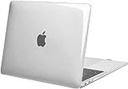 JUSTEC New 2022 2021 MacBook Air 13 inch Case M1 A2337 A2179 A1932, Plastic Hard Shell Case for Apple Mac Air 13 Retina Display with Touch ID (2018-2022), Crystal Clear