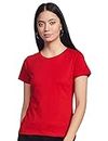 Vetements Solid T-Shirts for Girls Color Red Size M