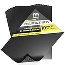 TMS A4 Magnetic Sheets Self-Adhesive, Sticky Back Magnet Sheets for Die Storage, Crafts, Photos, Fridge Magnets - Flexible, Cut with Scissors [0.4mm Thick, 10 Pack of A4 30 x 21cm]
