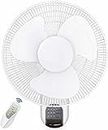 Elito Home & Garden® Wall Mounted Fan | Oscillating/Rotating 16 Inch Head | Electric 60W | Cooling for Summer at Home | Office | Meeting Room| 3 Speeds | Remote Control